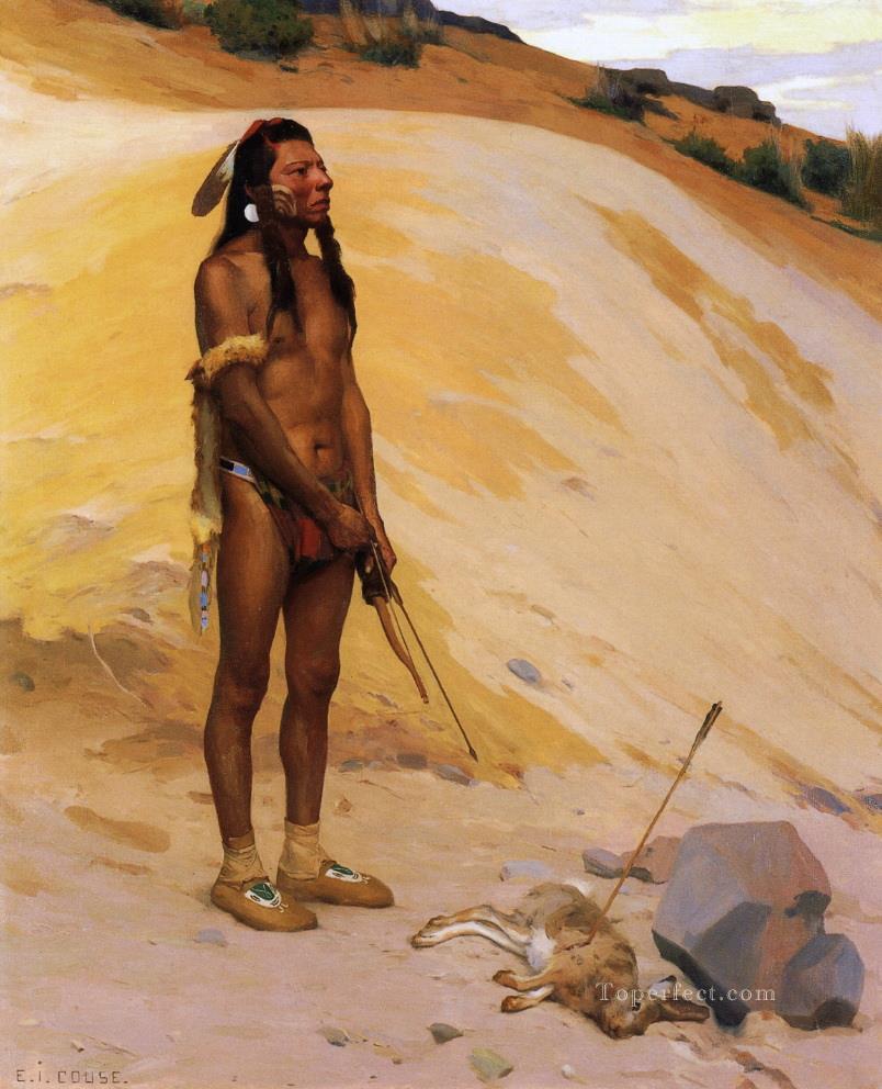 Irving Couse xx Un cazador indio Pintura al óleo